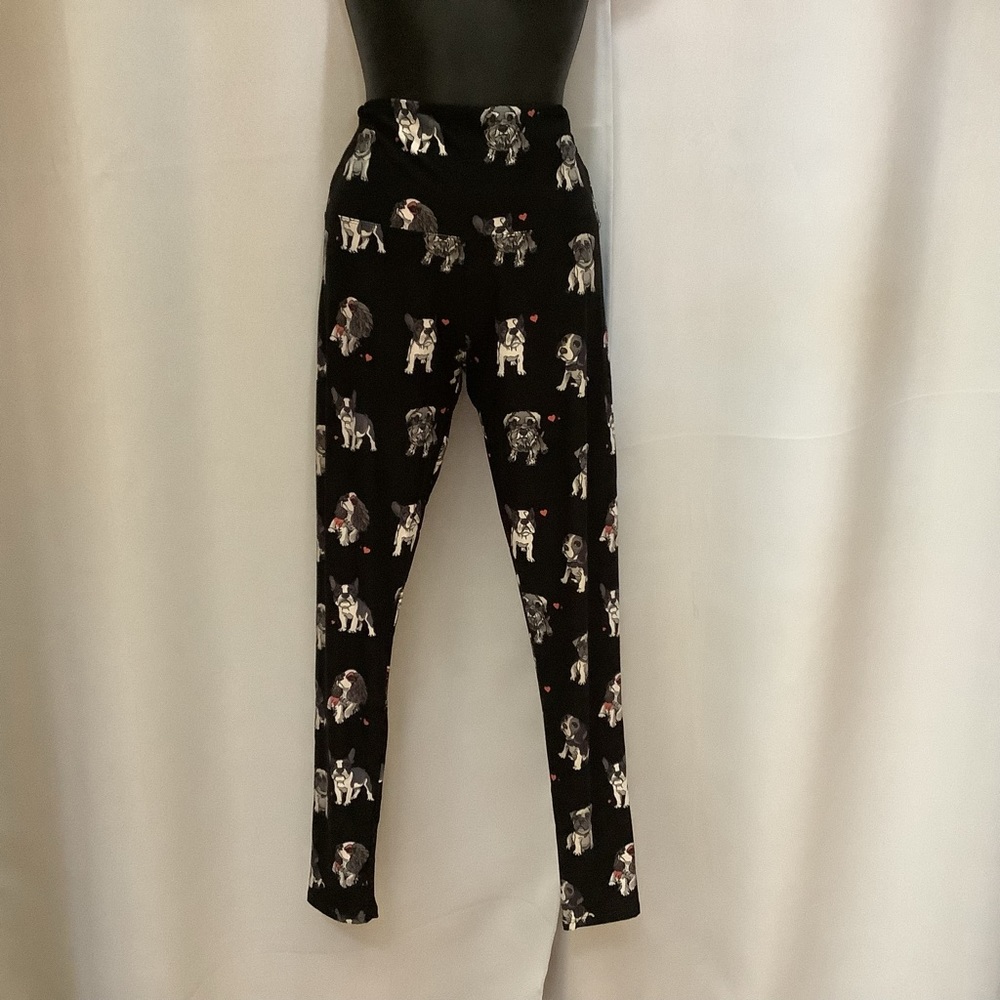 Yoga Waistband Leggings with Puppy Print Women’s Size Curvy 12-16